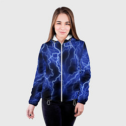Куртка с капюшоном женская МОЛНИЯ NEON, цвет: 3D-белый — фото 2