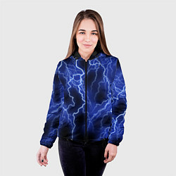 Куртка с капюшоном женская МОЛНИЯ NEON, цвет: 3D-черный — фото 2