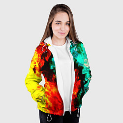 Куртка с капюшоном женская БИТВА ОГНЕЙ, цвет: 3D-белый — фото 2
