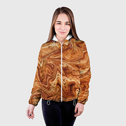 Куртка с капюшоном женская Капучино, цвет: 3D-белый — фото 2