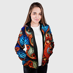 Куртка с капюшоном женская Fractal illusion, цвет: 3D-черный — фото 2