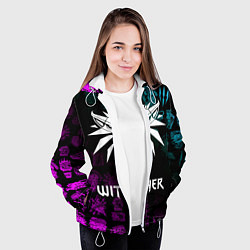 Куртка с капюшоном женская ВЕДЬМАК, цвет: 3D-белый — фото 2