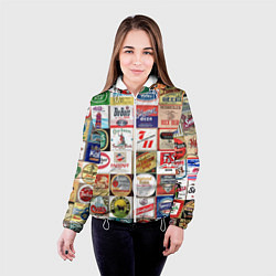 Куртка с капюшоном женская Пиво, цвет: 3D-белый — фото 2