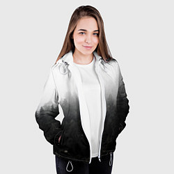 Куртка с капюшоном женская Лес, цвет: 3D-белый — фото 2