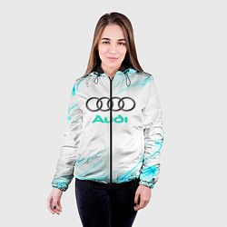 Куртка с капюшоном женская Audi, цвет: 3D-черный — фото 2