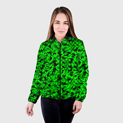 Куртка с капюшоном женская КАМУФЛЯЖ GREEN, цвет: 3D-черный — фото 2