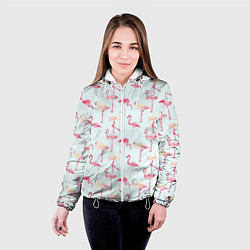 Куртка с капюшоном женская Фламинго, цвет: 3D-белый — фото 2