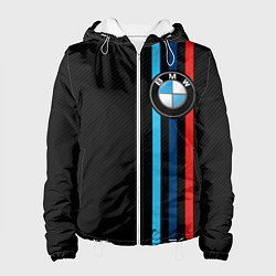 Куртка с капюшоном женская BMW M SPORT CARBON, цвет: 3D-белый