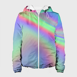 Куртка с капюшоном женская Gradient vinyl, цвет: 3D-белый