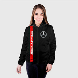 Куртка с капюшоном женская MERCEDES-BENZ AMG, цвет: 3D-черный — фото 2