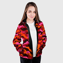 Куртка с капюшоном женская CAMOUFLAGE RED, цвет: 3D-черный — фото 2