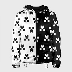 Куртка с капюшоном женская MINECRAFT CREEPER, цвет: 3D-черный