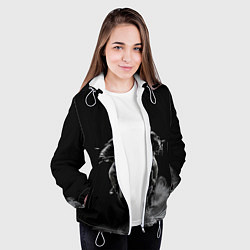 Куртка с капюшоном женская МОТОЦИКЛЫ, цвет: 3D-белый — фото 2