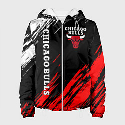 Куртка с капюшоном женская CHICAGO BULLS, цвет: 3D-белый