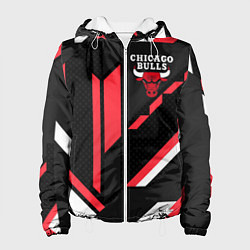 Куртка с капюшоном женская CHICAGO BULLS, цвет: 3D-белый