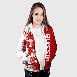 Куртка с капюшоном женская Russia, цвет: 3D-белый — фото 2