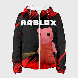 Куртка с капюшоном женская Roblox Piggy, цвет: 3D-белый