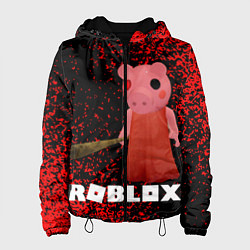 Куртка с капюшоном женская Roblox Piggy, цвет: 3D-черный