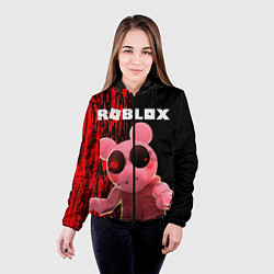 Куртка с капюшоном женская Roblox Piggy, цвет: 3D-черный — фото 2