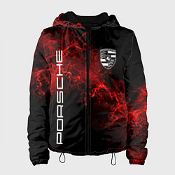 Куртка с капюшоном женская PORSCHE, цвет: 3D-черный