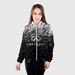 Куртка с капюшоном женская INFINITI, цвет: 3D-белый — фото 2