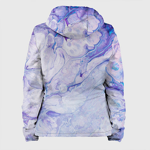 Женская куртка Разводы сиреневой краской / 3D-Белый – фото 2