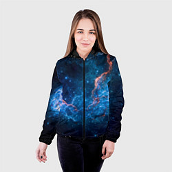 Куртка с капюшоном женская Туманность, цвет: 3D-черный — фото 2