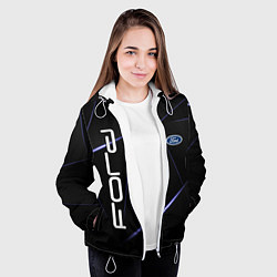 Куртка с капюшоном женская FORD, цвет: 3D-белый — фото 2