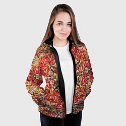 Куртка с капюшоном женская Ковер на стене, цвет: 3D-черный — фото 2