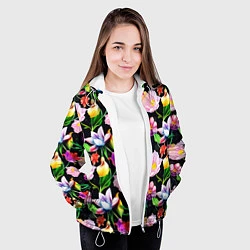 Куртка с капюшоном женская Разноцветие, цвет: 3D-белый — фото 2