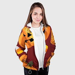 Куртка с капюшоном женская Сладкие хэллоуин, цвет: 3D-белый — фото 2