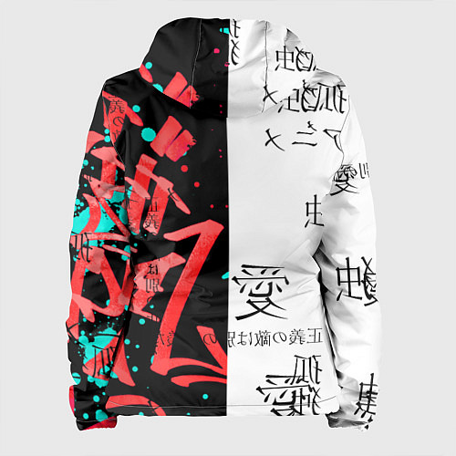 Женская куртка Японские надписи / 3D-Белый – фото 2
