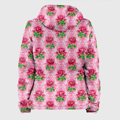 Женская куртка Декор из нежных роз / 3D-Белый – фото 2