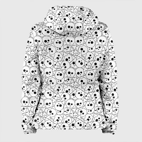 Женская куртка Черепа черно-белые / 3D-Белый – фото 2