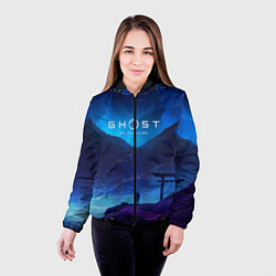 Куртка с капюшоном женская Ghost of Tsushima, цвет: 3D-черный — фото 2