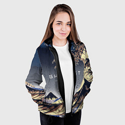 Куртка с капюшоном женская Ghost of Tsushima, цвет: 3D-черный — фото 2