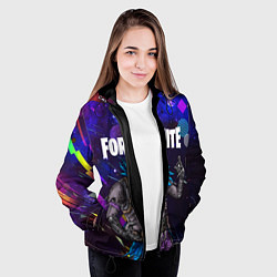 Куртка с капюшоном женская FORTNITE x RAVEN, цвет: 3D-черный — фото 2
