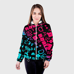 Куртка с капюшоном женская Roblox, цвет: 3D-белый — фото 2