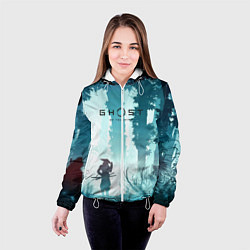 Куртка с капюшоном женская Ghost of Tsushima, цвет: 3D-белый — фото 2