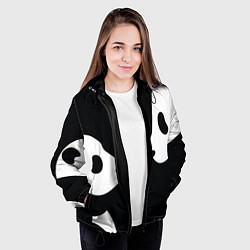 Куртка с капюшоном женская Panda, цвет: 3D-черный — фото 2