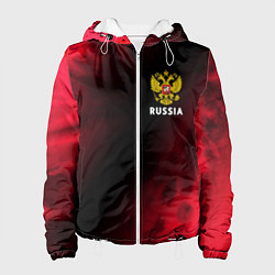 Куртка с капюшоном женская RUSSIA РОССИЯ, цвет: 3D-белый