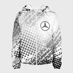 Куртка с капюшоном женская Mercedes-Benz, цвет: 3D-белый