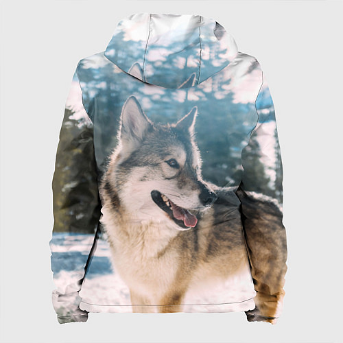 Женская куртка Волк и снег / 3D-Белый – фото 2