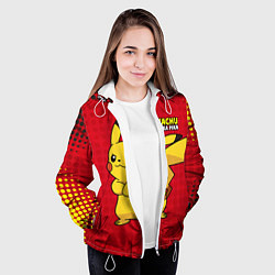 Куртка с капюшоном женская Pikachu Pika Pika, цвет: 3D-белый — фото 2