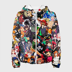 Куртка с капюшоном женская Аниме персонажи, цвет: 3D-белый