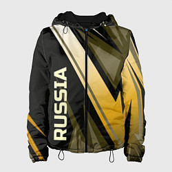 Куртка с капюшоном женская RUSSIA, цвет: 3D-черный