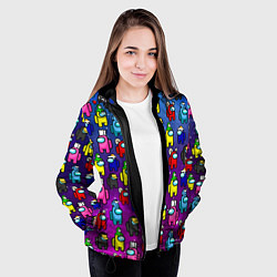 Куртка с капюшоном женская AMONG US, цвет: 3D-черный — фото 2
