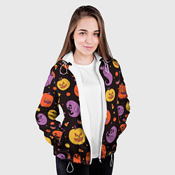 Куртка с капюшоном женская Halloween, цвет: 3D-белый — фото 2