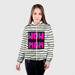 Куртка с капюшоном женская WOW MOM вау мама, цвет: 3D-белый — фото 2