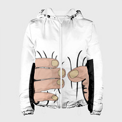 Куртка с капюшоном женская Hand, цвет: 3D-белый